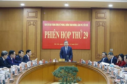 Party leader chairs 29th meeting of central steering committee for corruption control