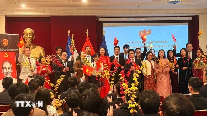The Vietnamese Embassy in France hosts a ceremony marking the 96th founding anniversary of the Communist Party of Vietnam (February 3, 1930–2026) (Photo: VNA)