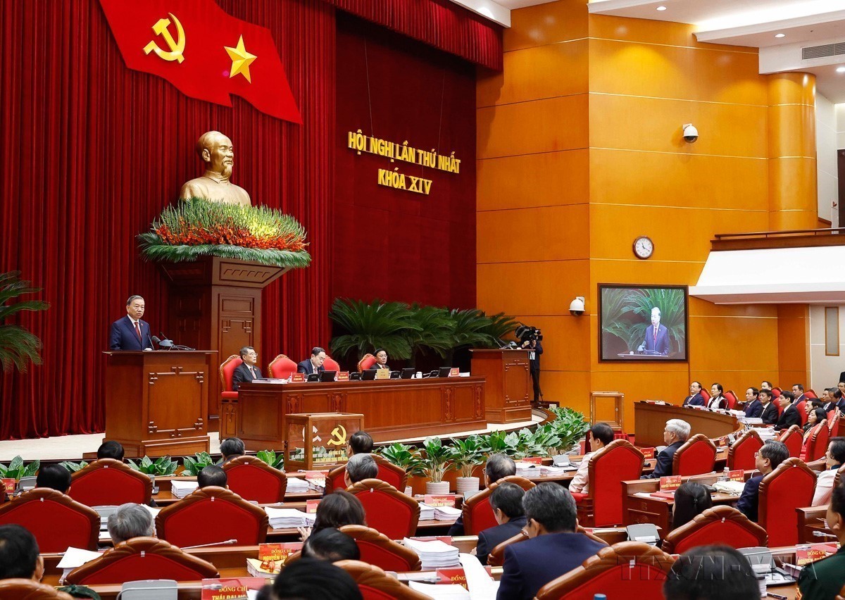The 14th National Party Congress demonstrates the strategic vision and high political determination of the Party, State, and people of Vietnam in ushering the nation into a new era of development. (Photo: VNA)