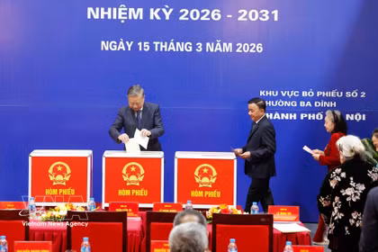 Party General Secretary To Lam casts ballot in Ba Dinh ward, Hanoi