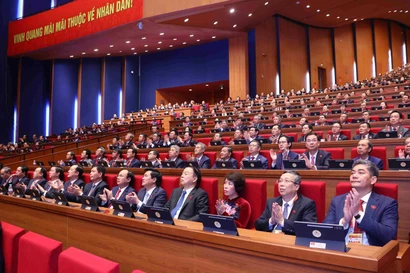 Delegates at the opening session of the 14th National Congress of the Communist Party of Vietnam on January 20. (Photo: VNA)