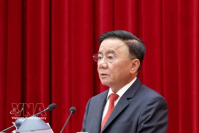 Politburo member and Permanent member of the Party Central Committee’s Secretariat Tran Cam Tu speaks at the conference on March 17. (Photo: VNA)