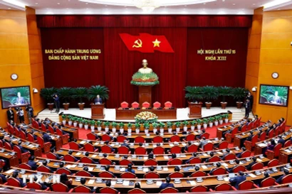The closing of the 13th Party Central Committee's 15th plenum on December 23 (Photo: VNA)