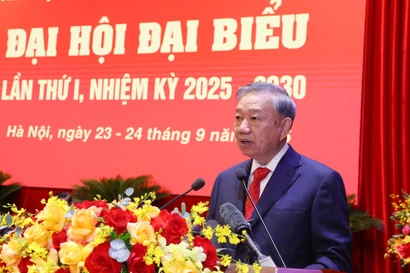 Party General Secretary To Lam speaks at the first congress of the Party Organisation of Central Party Agencies in Hanoi on September 24. (Photo: VNA)