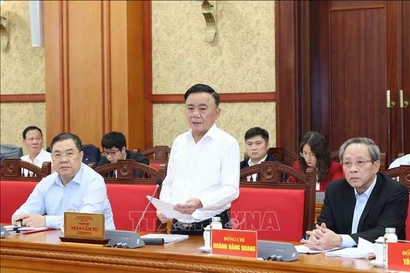 Politburo member and permanent member of the Party Central Committee’s Secretariat Tran Cam Tu speaks at the event in Hanoi on December 19 (Photo: VNA)