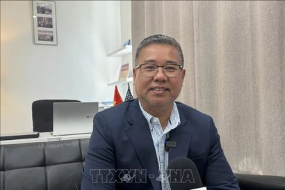 Gary Thanh Nguyen, President of the patriotic businessmen and Vietnamese people club in the Washington metropolitan area (DMV). (Photo: VNA)