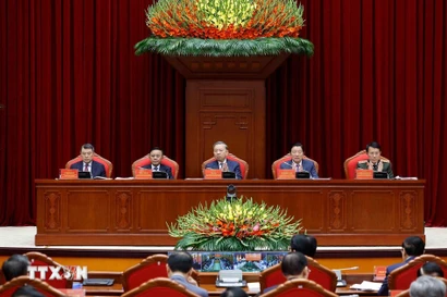 Party General Secretary To Lam (centre) chairs the conference on December 11. (Photo: VNA)