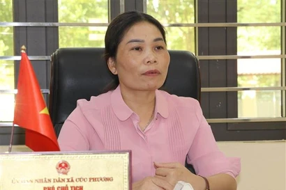 Dinh Thi Van, Vice Chairwoman of the Cuc Phuong commune People's Committee in Ninh Binh (Photo: VNA)