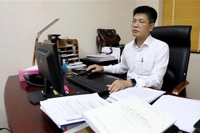 Nguyen Ngoc Hoan, Vice Secretary of the Party Committee and Deputy Director of Hung Yen Petroleum One Member Limited Liability Company (Photo: VNA)