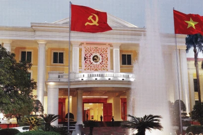 The headquarters of the Party Central Committee, where the first meeting of the 14th Party Central Committee takes place on January 23 morning. (Photo: VNA)