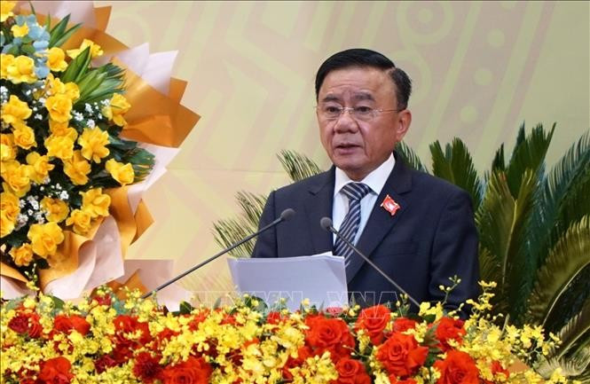 Politburo member, permanent member of the Party Central Committee’s Secretariat Tran Cam Tu speaks at the event. (Photo: VNA) dai-hoi-da-nang2-170925.jpg