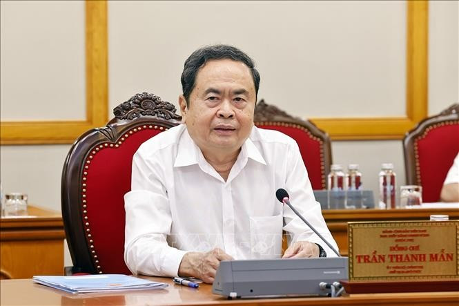 NA Chairman Tran Thanh Man speaks at the event (Photo: VNA) ma.jpg