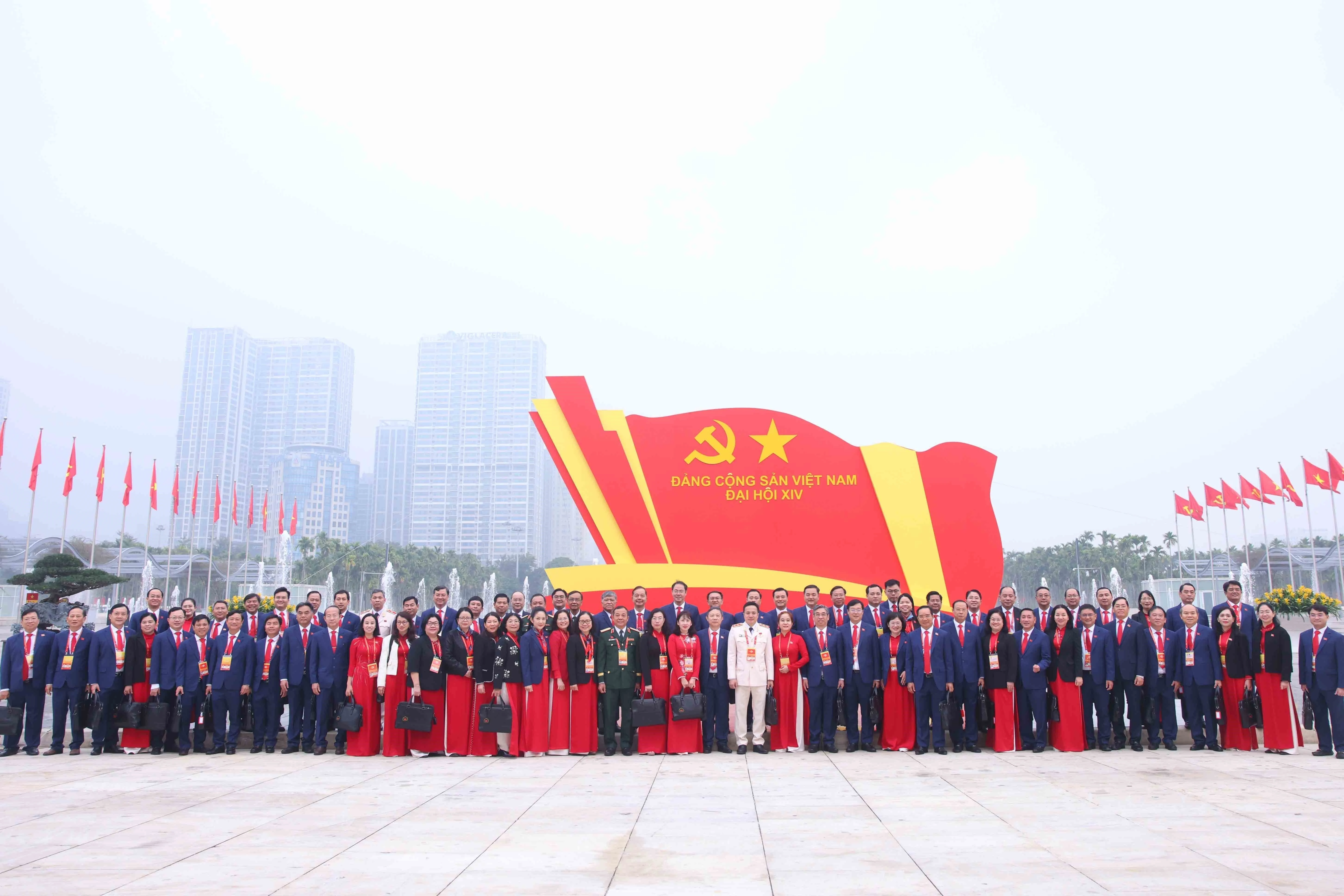 Delegates attending the 14th National Party Congress in Hanoi. (Photo: VNA)