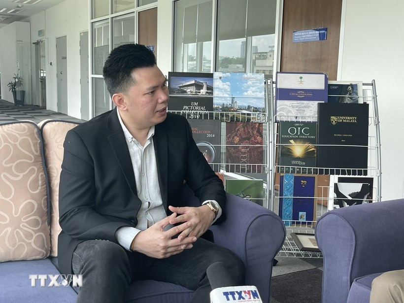 Collins Chong Yew Keat, an analyst on foreign, security, and strategic affairs at University of Malaya (UM), in an interview with the Vietnam News Agency. Photo: VNA
