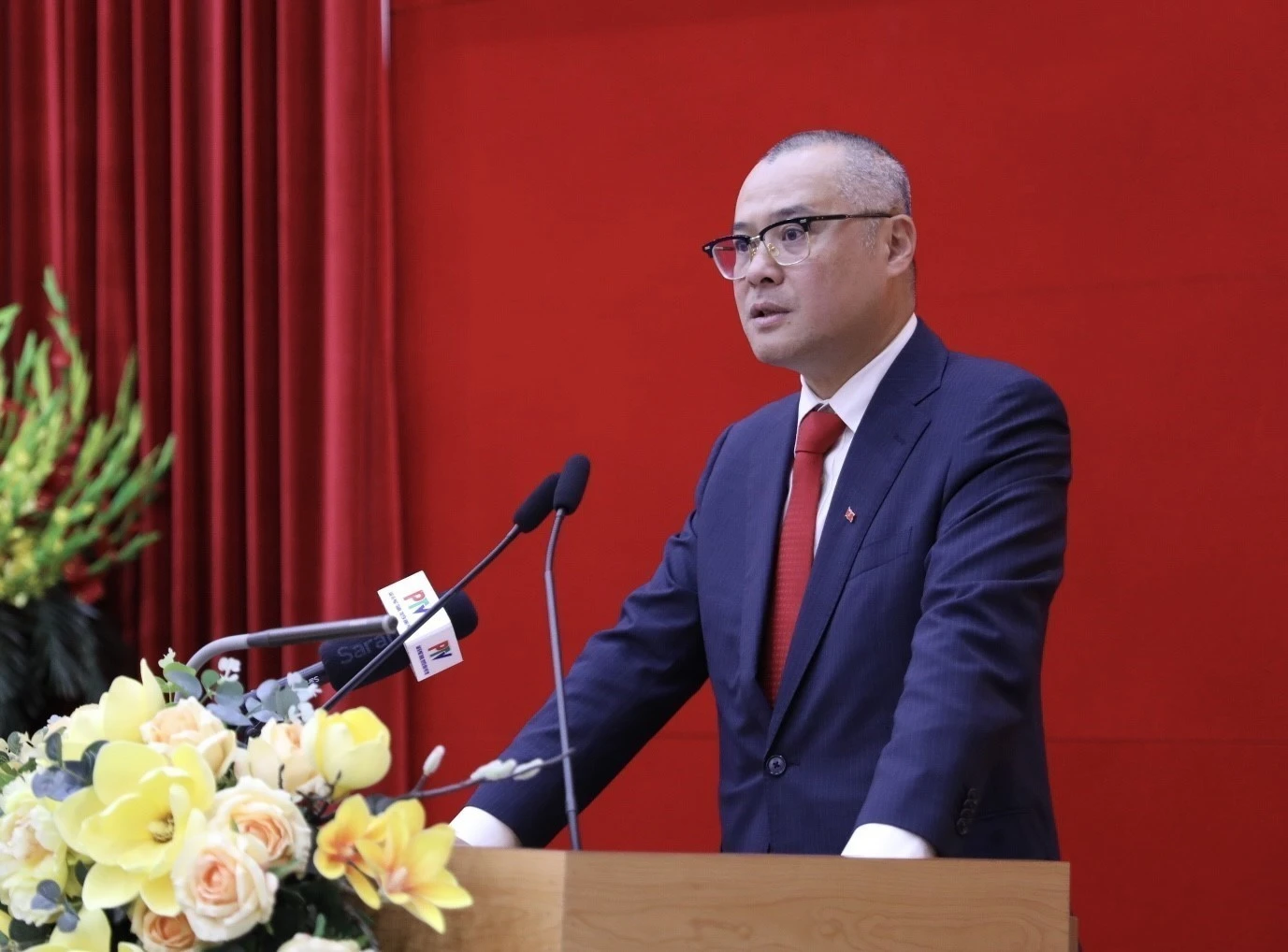 New Secretary of the Phu Tho provincial Party Committee Pham Dai Duong speaks at the event on January 9. (Photo: VNA)