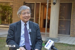 Professor Toshiro Nishizawa of the University of Tokyo in an interview granted to the Vietnam News Agency (Photo: VNA)