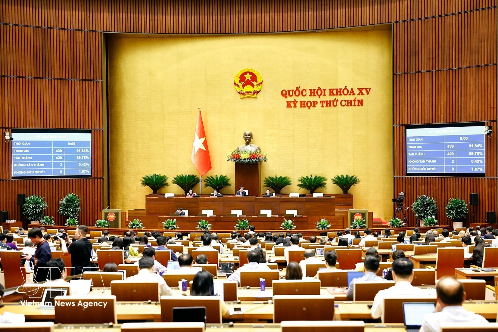 The National Assembly passes the law amending and supplementing several articles of the Criminal Code. (Photo: VNA_ 