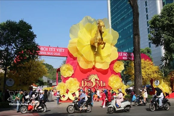 As Vietnam welcomes the Lunar New Year (Tet) 2016 - the Year of the Horse, ambassadors and chief representatives of international organisations in the country have voiced strong confidence in Vietnam’s continued progress and its breakthrough in a new development era. (Photo: VNA)