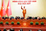 The presidium of the preparatory session of the 14th National Party Congress. (Photo: VNA) 