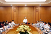 General Secretary of the Communist Party of Vietnam Central Committee and President To Lam speaks at the working session with the Party Central Committee’s Commission for Organisation on August 20. (Photo: VNA)