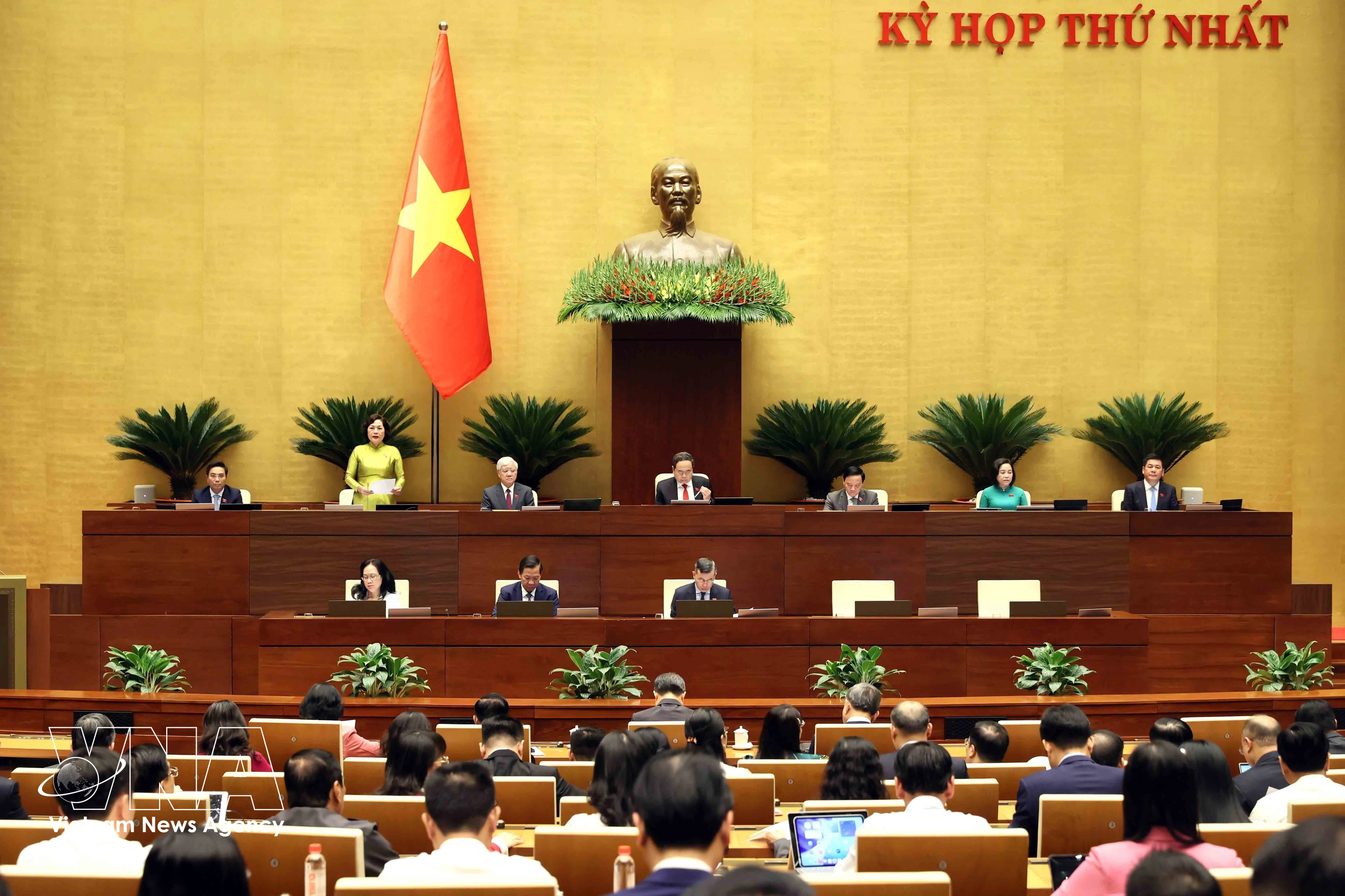 A view of the 16th National Assembly's first session (Photo: VNA)