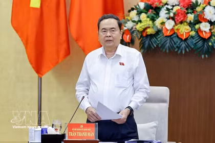 Chairman of the National Assembly (NA) Tran Thanh Man speaks at the fourth meeting of the NA Party Committee for the 2025–2030 term in Hanoi on March 16. (Photo: VNA)