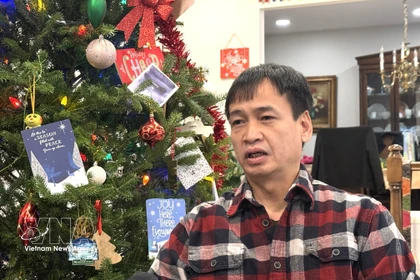 Lawyer Dang Chien Thang, a registered legal adviser in Washington D.C. grants an interview to the Vietnam News Agency. (Photo: VNA)