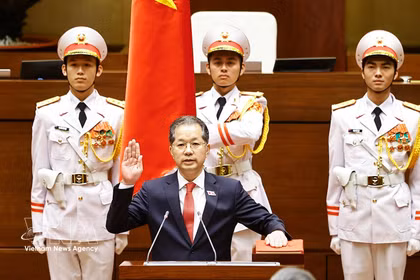 Chief Justice of the Supreme People’s Court Nguyen Van Quang at the swearing-in ceremony. (Photo: VNA)