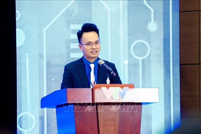 Nguyen Hoai Dam, secretary of the youth union of Vietnam Television. (Photo: VNA)