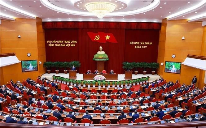 The opening session of the 14th Party Central Committee's third plenum (Photo: VNA)