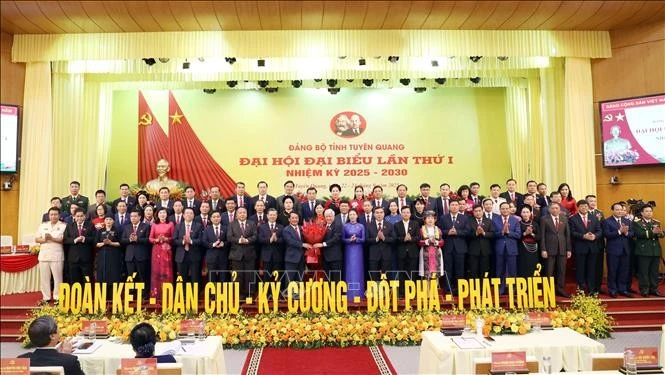 Tuyen Quang province's Party Committee for the 2025–2030 term makes debut (Photo: VNA)