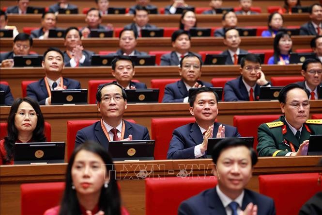 Delegates at the opening ceremony of the 14th National Congress of the Communist Party of Vietnam (CPV) in Hanoi on January 20 (Photo: VNA)