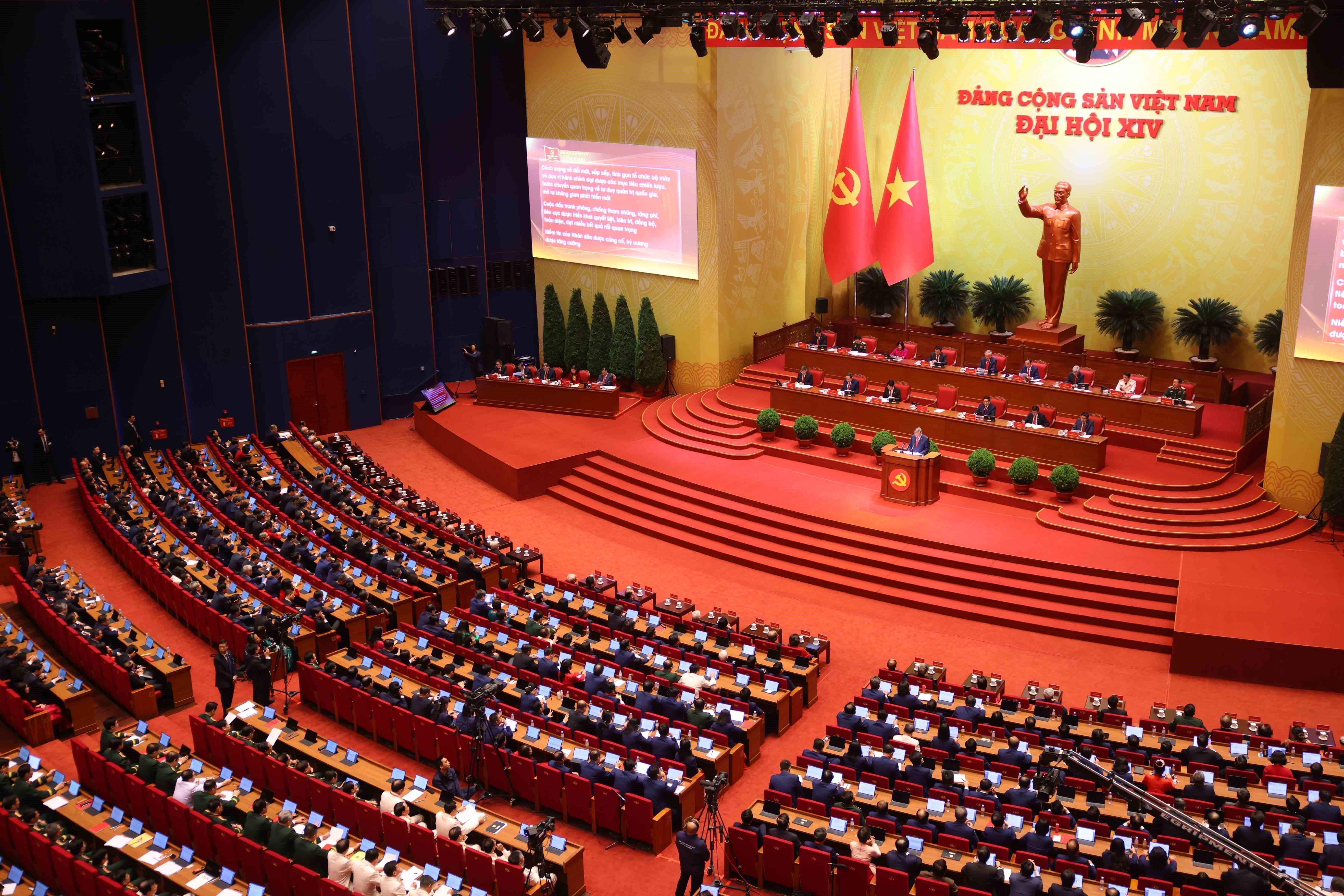 A view of the opening session of the 14th National Congress of the Communist Party of Vietnam on January 20. (Photo: VNA)