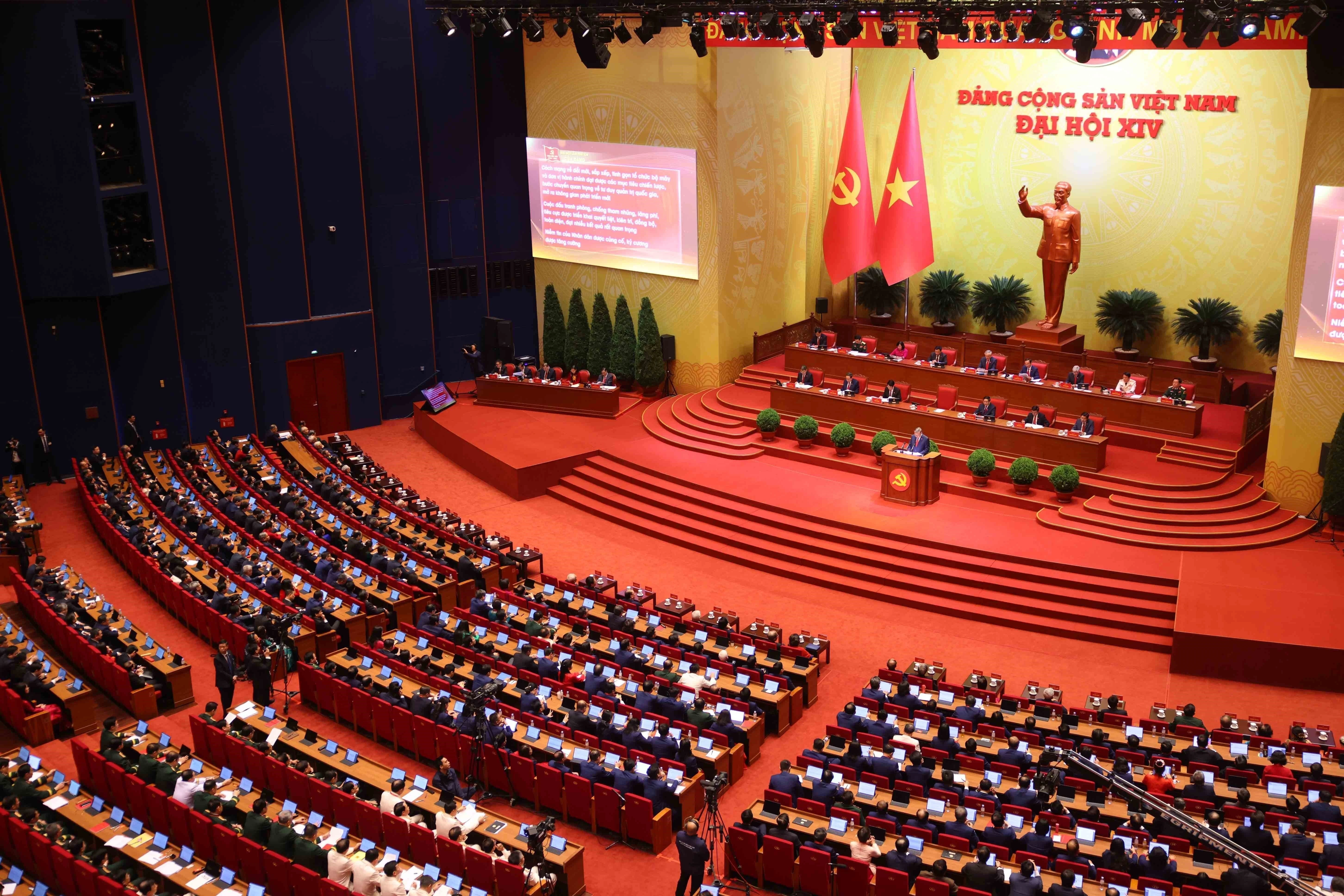 A view of the opening session of the 14th National Congress of the Communist Party of Vietnam on January 20. (Photo: VNA)
