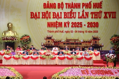 At the 17th Congress of the Party Organisation of Hue city for the 2025–2030 term (Photo: VNA)
