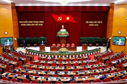 The closing session of the 15th plenum of the 13th Party Central Committee on December 23, 2025. (Photo: VNA) 