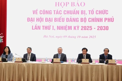 At the press conference on the preparation work for the first Congress of the Government’s Party Organisation for the 2025-2030 tenure. (Photo: VNA)