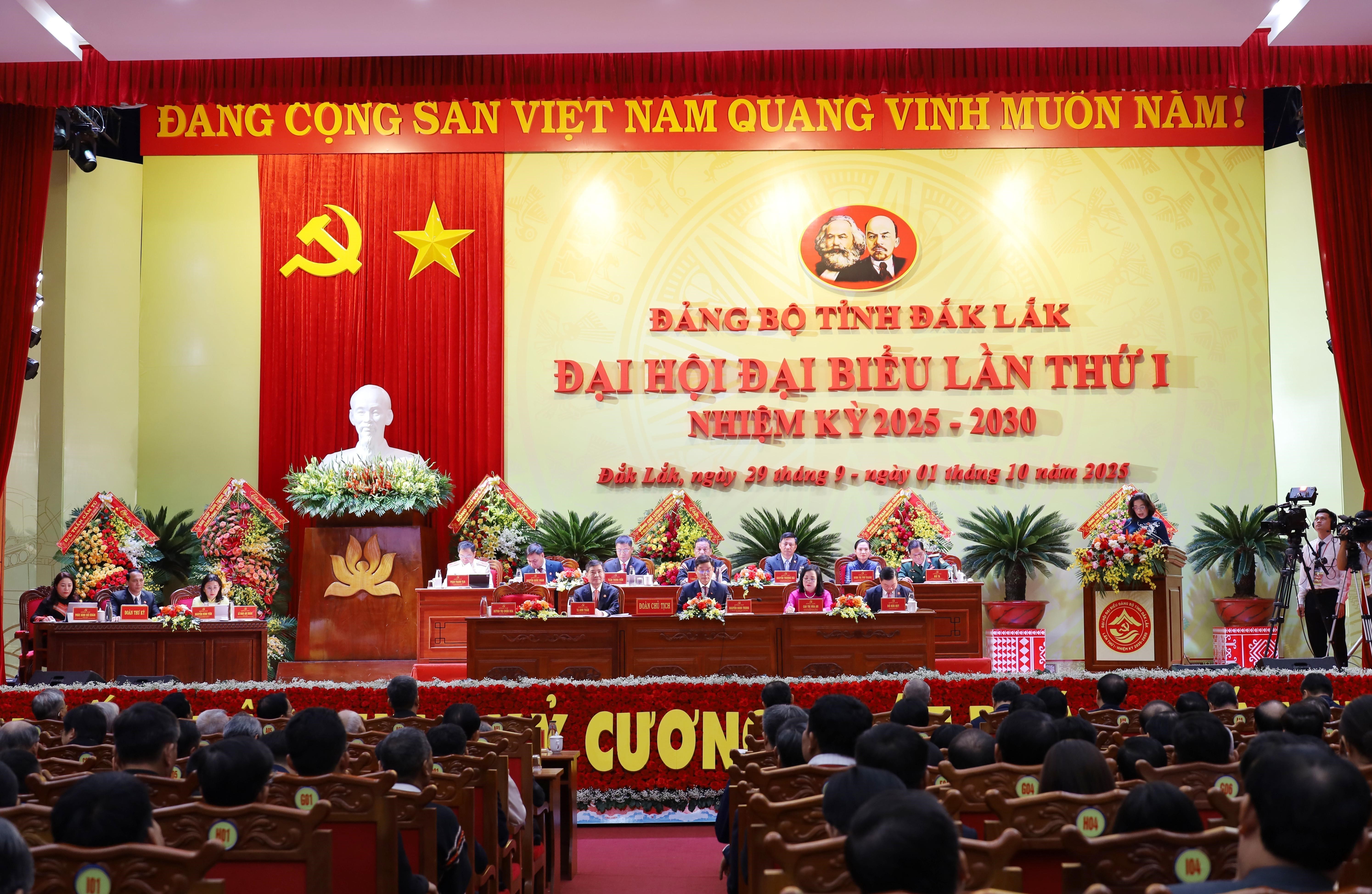 The first Party Congress of Dak Lak province wraps up on October 1. (Photo: VNA)
