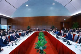 Delegates join group discussions at the ongoing 14th National Party Congress (Photo: VNA)