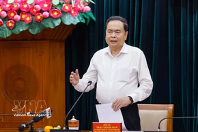 National Assembly Chairman Tran Thanh Man addresses the conference. (Photo: VNA)
