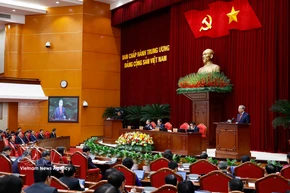 The second meeting of the 14th Party Central Committee opens in Hanoi on March 23. (Photo: VNA)