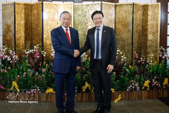 Party General Secretary and State President To Lam holds talks with Singaporean Prime Minister