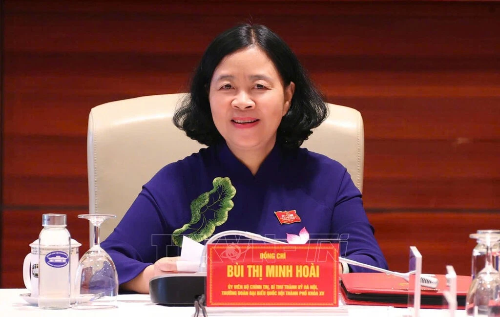 Bui Thi Minh Hoai, Politburo member and Secretary of the 17th-tenure Hanoi Party Committee, has been re-elected as Secretary of the 18th Hanoi Party Committee for the 2025–2030 term. (Photo: VNA)