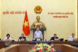 NA Chairman Tran Thanh Man speaks at the 55th session of the National Assembly Standing Committee. (Photo: VNA)