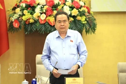 National Assembly Chairman Tran Thanh Man speaks at the fifth meeting of the National Election Council. (Photo: VNA)