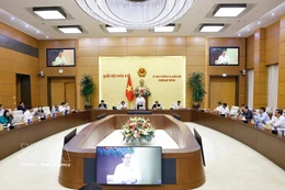 NA Chairman Tran Thanh Man speaks at the closing ceremony of the 55th session of the National Assembly (NA) Standing Committee. (Photo: VNA)