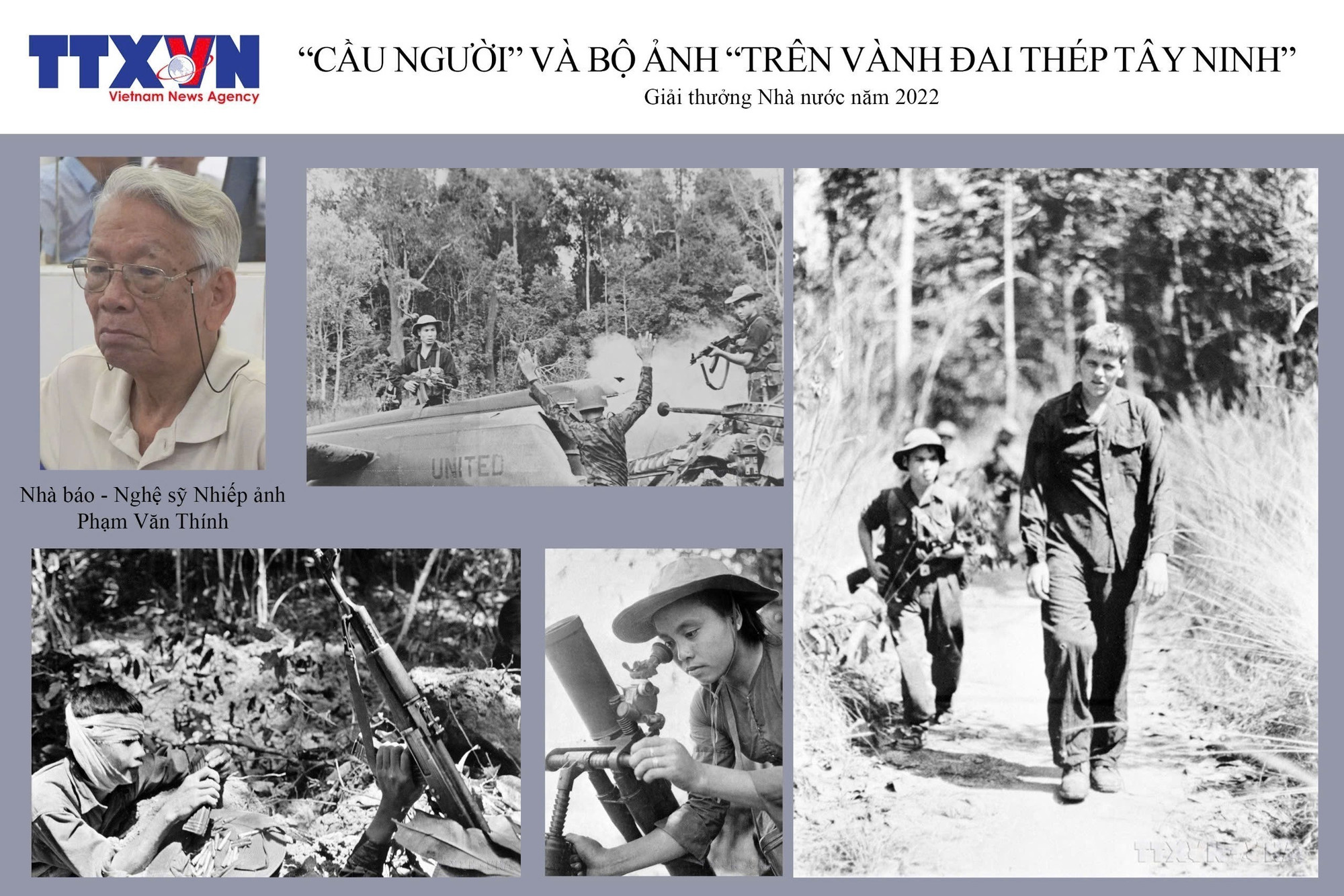 The photo “On the steel belt of Tay Ninh” by photographer Pham Van Thinh wins the State Prize for Literature and Arts in 2022. (Photo: VNA) anh-9.jpg