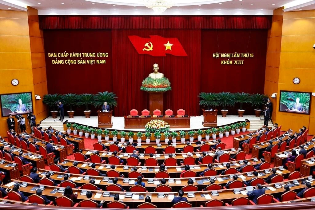 The closing session of the 15th plenum of the 13th Party Central Committee on December 23, 2025. (Photo: VNA) 