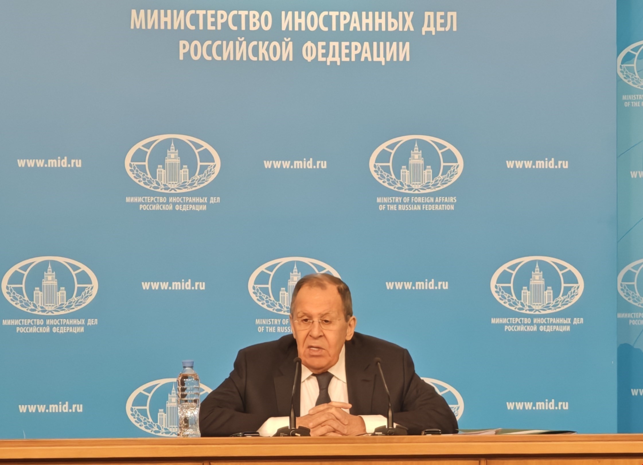 Russian Foreign Minister Sergey Lavrov speaks at the press conference on January 20, 2026 to review the Russian Ministry of Foreign Affairs’ diplomatic activities in 2025. (Photo: VNA)