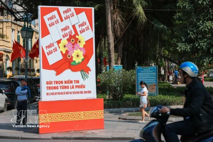 A poster celebrating the Election Day (Photo: VNA)